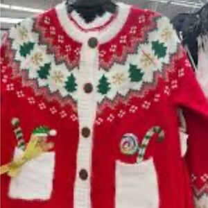 Holiday Time Red Christmas Sweater